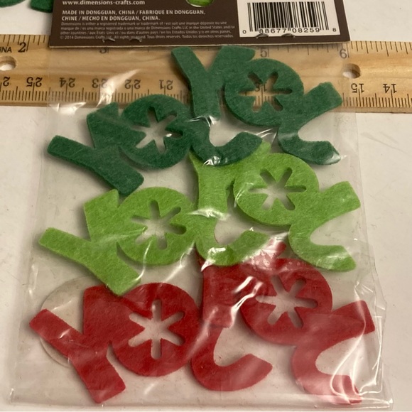 Dimensions Red Green Christmas Joy Scrapbook Card Making Embellishments 60ct - Picture 2 of 14